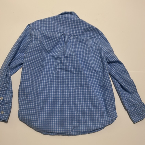 Ralph Lauren Boy's Plaid Blue Gingham Dress Shirt - Picture 3 of 3